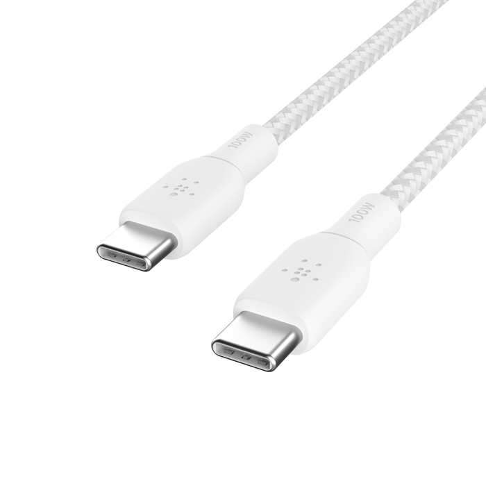 USB-C 至 USB-C 100W 連接線, 白色的, hi-res
